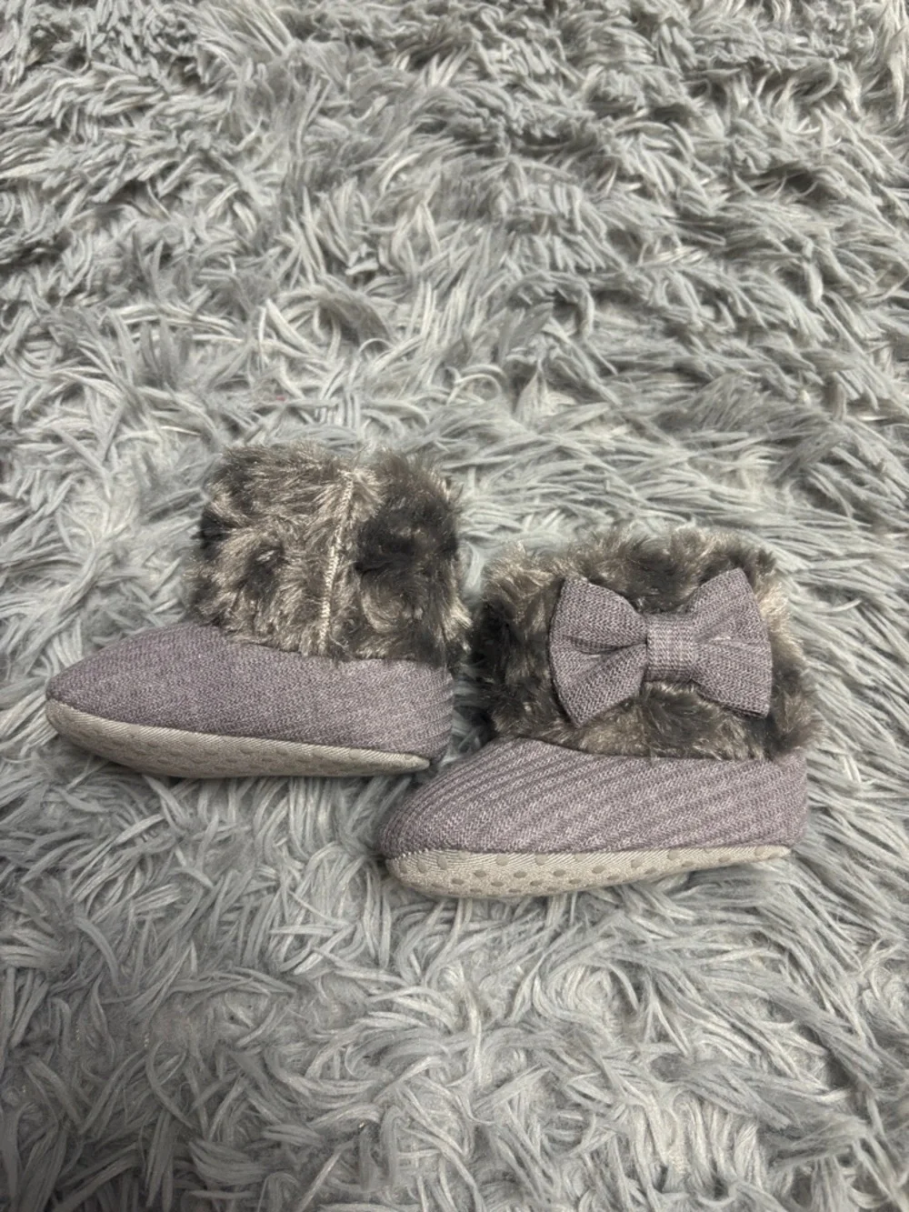 New Faux Fur Baby Booties
